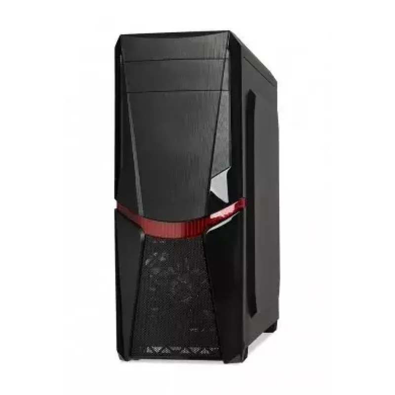 PC case IBOX ORCUS X14 Midi Tower Black — ITX/ATX, side window, red illumination, 3×3.5 inch bays, 2×2.5 inch bays, 1×5.25 inch, USB 3.2 Gen1 Type-A
