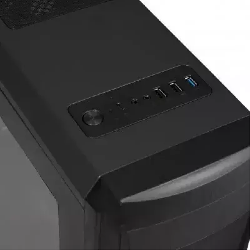 PC case IBOX ORCUS X14 Midi Tower Black — ITX/ATX, side window, red illumination, 3×3.5 inch bays, 2×2.5 inch bays, 1×5.25 inch, USB 3.2 Gen1 Type-A