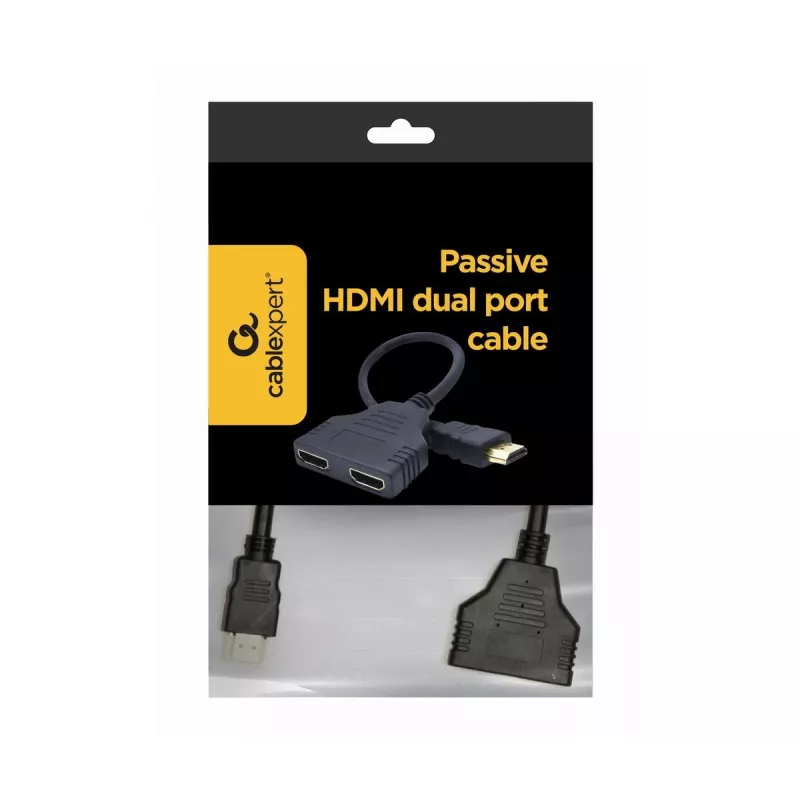 HDMI cable Gembird DSP-2PH4-04 — HDMI Type A male to 2× HDMI Type A female, black, straight connectors