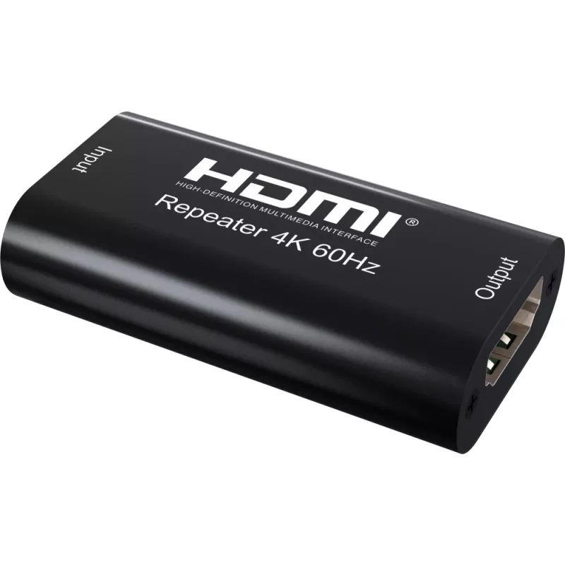 AV repeater TECHLY IDATA-HDMI2-RIP4KT — HDMI 2.0, HDCP 2.2, 4096×2160, max distance 40 m, black