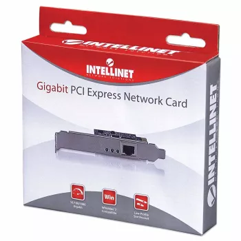 Intellinet Gigabit PCI Express Network Card, 10/100/1000 Mbps PCI Express RJ45 Ethernet Card