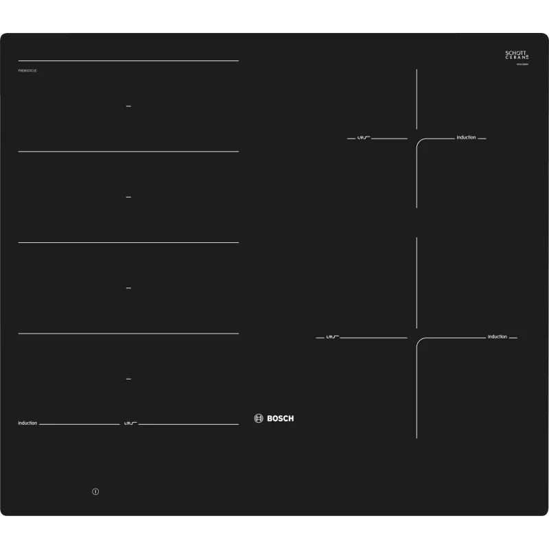 Bosch Serie 8 PXE601DC1E hob Black Built-in Zone induction hob 4 zone(s)