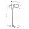 Techly ICA-TR11 TV mount/stand 177.8 cm (70 inch) Black, Silver