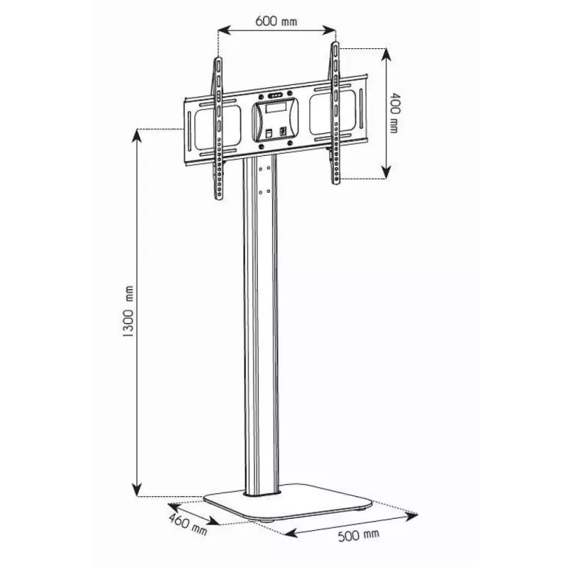 Techly ICA-TR11 TV mount/stand 177.8 cm (70 inch) Black, Silver