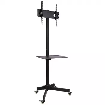 Techly Trolley Floor Stand LCD/LED/Plasma 23 inch-55 inch, 58.4 cm (23 inch), 139.7 cm (55 inch), 50 x 50 mm, 400 x 400 mm, -15 - 15°, Black