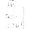 Techly Trolley Floor Stand LCD/LED/Plasma 23 inch-55 inch, 58.4 cm (23 inch), 139.7 cm (55 inch), 50 x 50 mm, 400 x 400 mm, -15 - 15°, Black