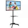 Techly Trolley Floor Stand LCD/LED/Plasma 23 inch-55 inch, 58.4 cm (23 inch), 139.7 cm (55 inch), 50 x 50 mm, 400 x 400 mm, -15 - 15°, Black
