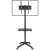 Techly Trolley Floor Stand LCD/LED/Plasma 23 inch-55 inch, 58.4 cm (23 inch), 139.7 cm (55 inch), 50 x 50 mm, 400 x 400 mm, -15 - 15°, Black