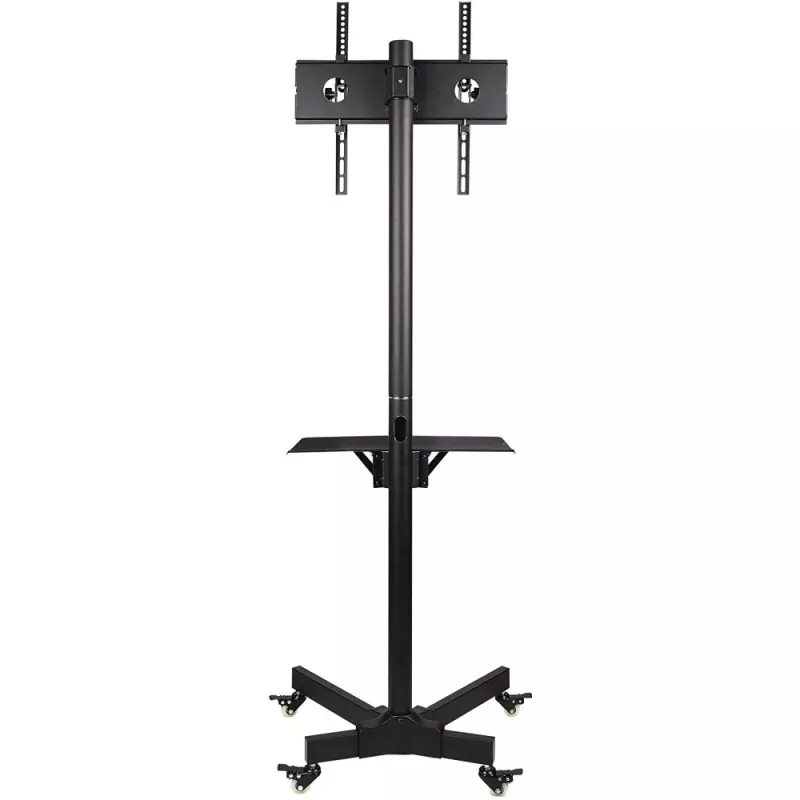 Techly Trolley Floor Stand LCD/LED/Plasma 23 inch-55 inch, 58.4 cm (23 inch), 139.7 cm (55 inch), 50 x 50 mm, 400 x 400 mm, -15 - 15°, Black