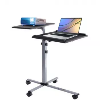 Laptop stand Techly Universal Adjustable Trolley for Notebook Projector Black