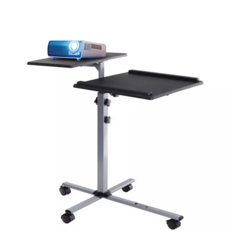 Laptop stand Techly Universal Adjustable Trolley for Notebook Projector Black