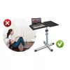 Laptop stand Techly Universal Adjustable Trolley for Notebook Projector Black