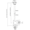 Techly Telescopic Ceiling Support up to 1.6m LED TV LCD 23-42 inch ICA-CPLB 922L