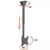 Techly Telescopic Ceiling Support up to 1.6m LED TV LCD 23-42 inch ICA-CPLB 922L