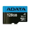 MicroSDXC flash memory ADATA 128 GB UHS‑I Class 10 — 85 MB/s read, 25 MB/s write, waterproof, with SD adapter