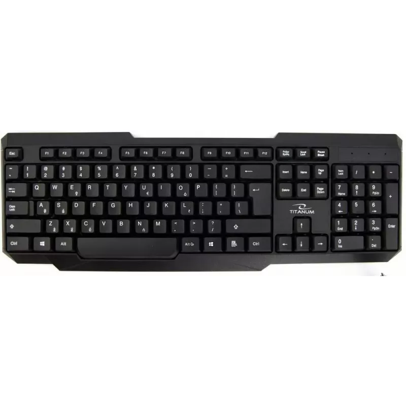 Titanum Memphis TK108 Keyboard and USB Mouse Set, Black