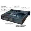 Server rack case TECHLY I-CASE IPC-240L, 2U, micro ATX, 4x 3.5 inch bays, 1x 5.25 inch bay, 465x400x88.8 mm, black