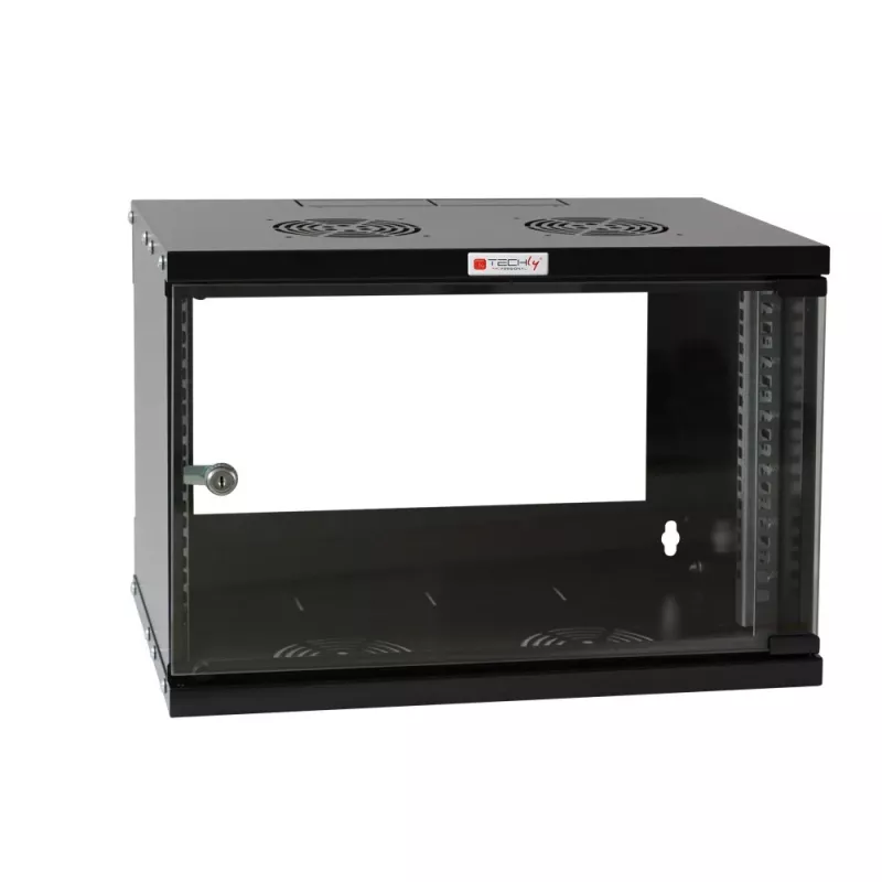 Techly Wall Rack Cabinet 19 6U D450 Black Assembled” I-CASE EL-1006B45