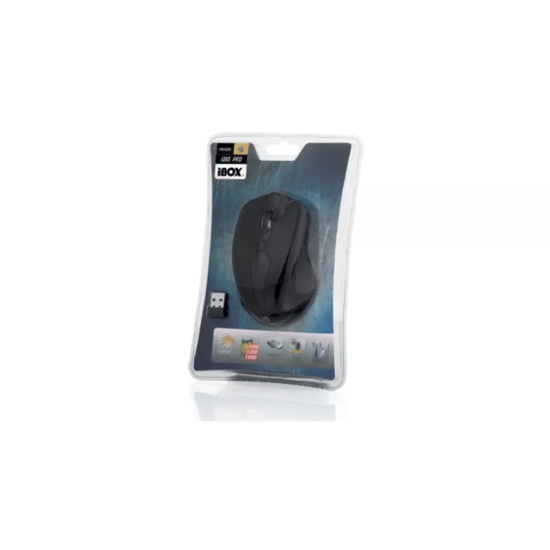 IBOX I005 Pro - Mouse Ambidextrous Rf Wireless Laser 1600 Dpi