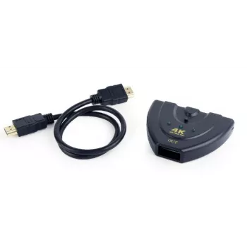 HDMI interface hub Gembird DSW-HDMI-35 — 3 ports, HDMI, 0.5 m cable, black