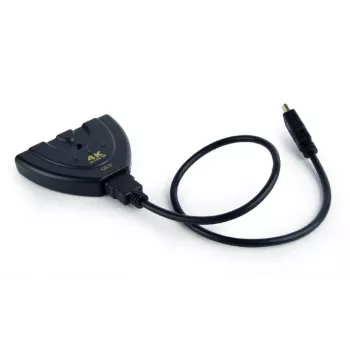 HDMI interface hub Gembird DSW-HDMI-35 — 3 ports, HDMI, 0.5 m cable, black