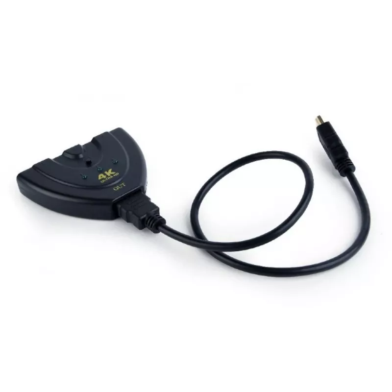 HDMI interface hub Gembird DSW-HDMI-35 — 3 ports, HDMI, 0.5 m cable, black