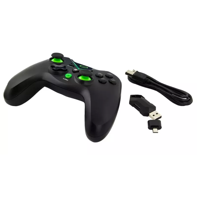 Wireless gamepad ESPERANZA EGG112K 2.4GHz for PC and PS3, USB receiver, black, 12 buttons, analog sticks