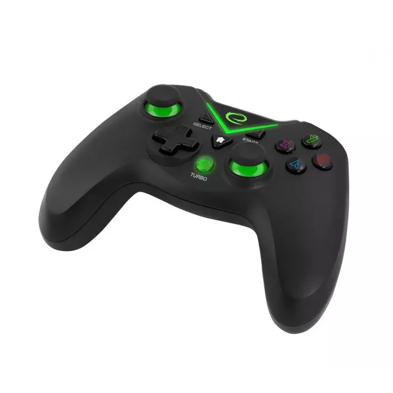 Wireless gamepad ESPERANZA EGG112K 2.4GHz for PC and PS3, USB receiver, black, 12 buttons, analog sticks