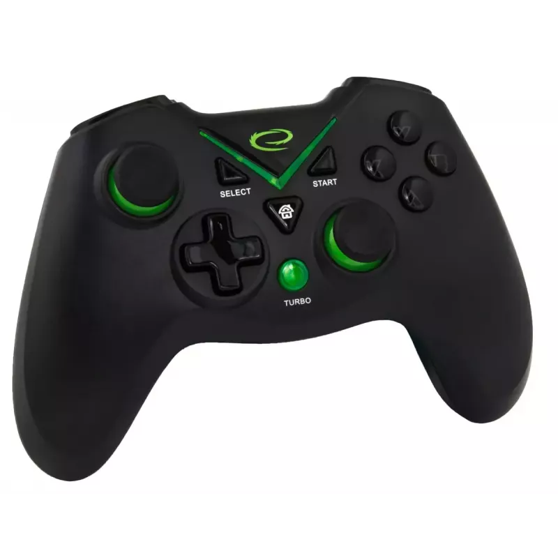 Wireless gamepad ESPERANZA EGG112K 2.4GHz for PC and PS3, USB receiver, black, 12 buttons, analog sticks