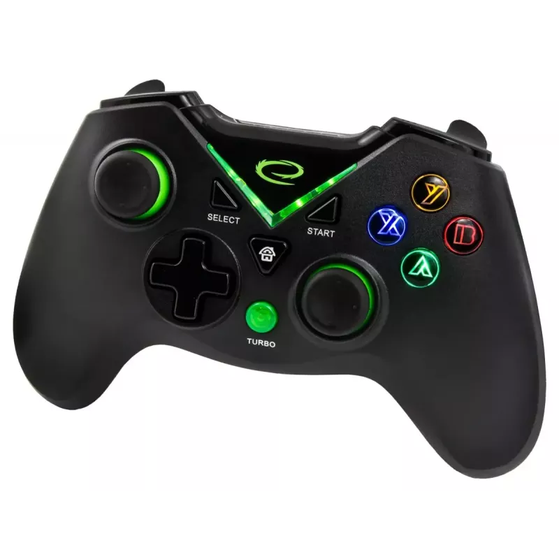 Wireless gamepad ESPERANZA EGG112K 2.4GHz for PC and PS3, USB receiver, black, 12 buttons, analog sticks