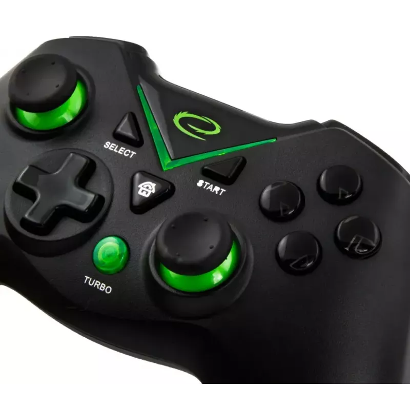 Wireless gamepad ESPERANZA EGG112K 2.4GHz for PC and PS3, USB receiver, black, 12 buttons, analog sticks