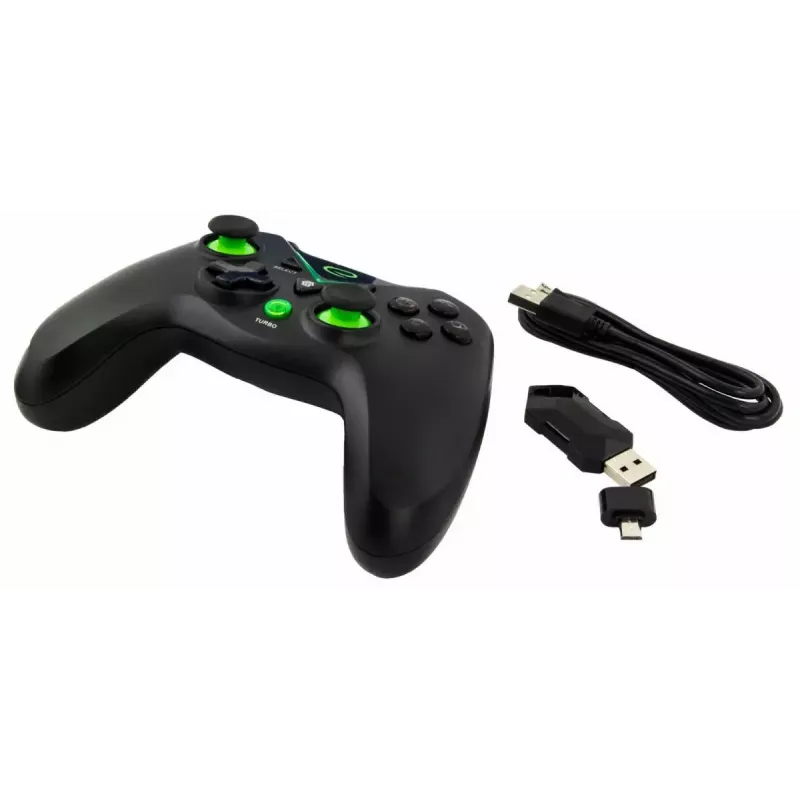 Wireless gamepad ESPERANZA EGG112K 2.4GHz for PC and PS3, USB receiver, black, 12 buttons, analog sticks