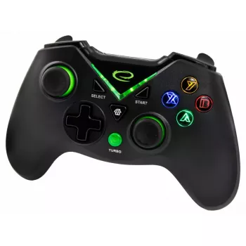 Wireless gamepad ESPERANZA EGG112K 2.4GHz for PC and PS3, USB receiver, black, 12 buttons, analog sticks