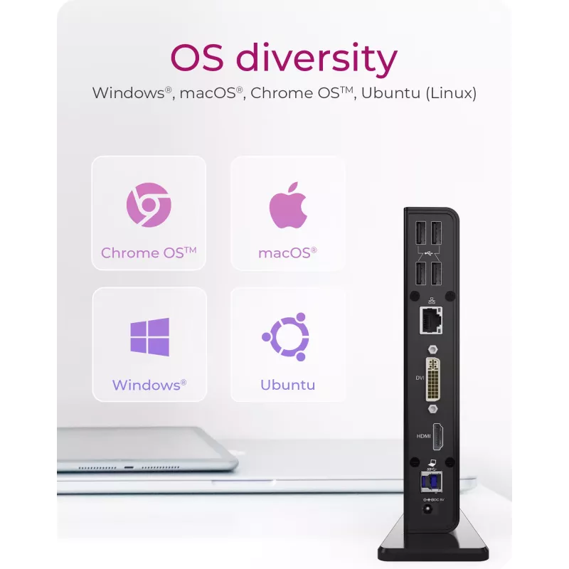 ICY BOX IB-DK2241AC Wired USB 3.2 Gen 1 (3.1 Gen 1) Type-A Black