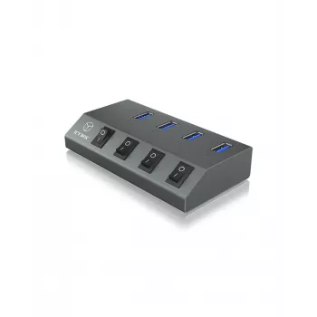 ICY BOX IB-HUB1405 USB 3.2 Gen 1 (3.1 Gen 1) Type-B 5000 Mbit/s Anthracite