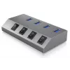 ICY BOX IB-HUB1405 USB 3.2 Gen 1 (3.1 Gen 1) Type-B 5000 Mbit/s Anthracite