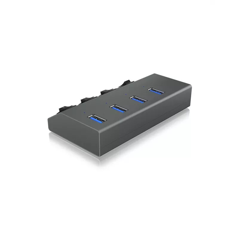 ICY BOX IB-HUB1405 USB 3.2 Gen 1 (3.1 Gen 1) Type-B 5000 Mbit/s Anthracite