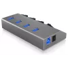 ICY BOX IB-HUB1405 USB 3.2 Gen 1 (3.1 Gen 1) Type-B 5000 Mbit/s Anthracite