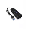 ICY BOX IB-HUB1409-U3 USB 3.2 Gen 1 (3.1 Gen 1) Type-A 5000 Mbit/s Black