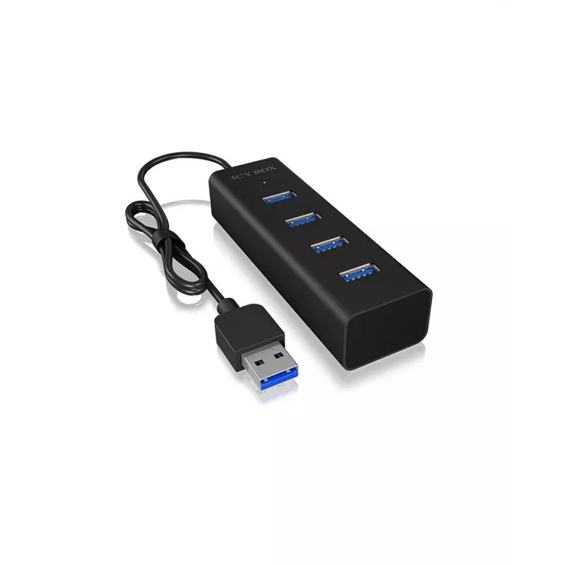 ICY BOX IB-HUB1409-U3 USB 3.2 Gen 1 (3.1 Gen 1) Type-A 5000 Mbit/s Black