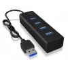 ICY BOX IB-HUB1409-U3 USB 3.2 Gen 1 (3.1 Gen 1) Type-A 5000 Mbit/s Black