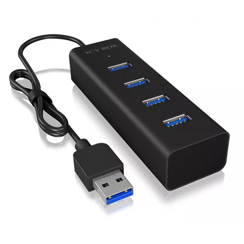 ICY BOX IB-HUB1409-U3 USB 3.2 Gen 1 (3.1 Gen 1) Type-A 5000 Mbit/s Black
