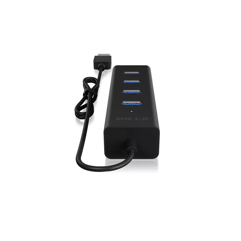 ICY BOX IB-HUB1409-U3 USB 3.2 Gen 1 (3.1 Gen 1) Type-A 5000 Mbit/s Black