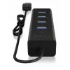 ICY BOX IB-HUB1409-U3 USB 3.2 Gen 1 (3.1 Gen 1) Type-A 5000 Mbit/s Black