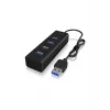 ICY BOX IB-HUB1409-U3 USB 3.2 Gen 1 (3.1 Gen 1) Type-A 5000 Mbit/s Black