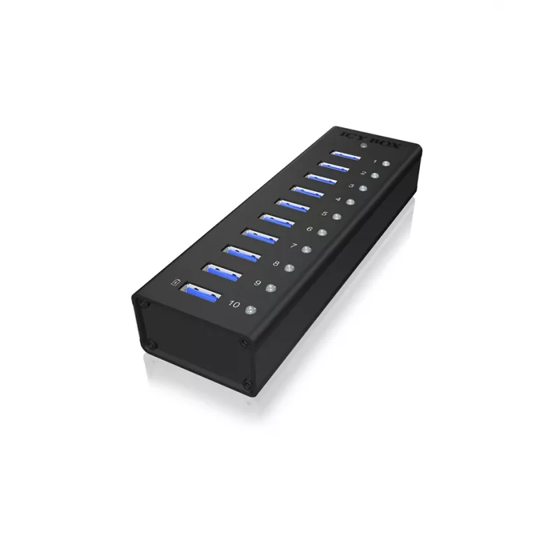 ICY BOX IB-AC6110 USB 3.2 Gen 1 (3.1 Gen 1) Type-B 5000 Mbit/s Black