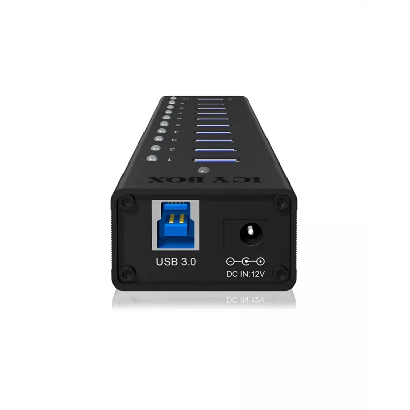ICY BOX IB-AC6110 USB 3.2 Gen 1 (3.1 Gen 1) Type-B 5000 Mbit/s Black