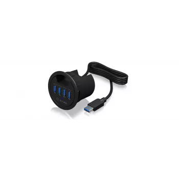 ICY BOX IB-HUB1403 USB 3.2 Gen 1 (3.1 Gen 1) Type-A 5000 Mbit/s Black