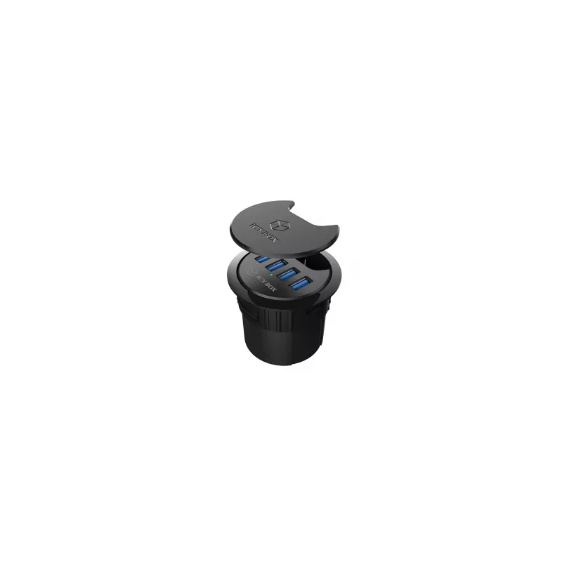 ICY BOX IB-HUB1403 USB 3.2 Gen 1 (3.1 Gen 1) Type-A 5000 Mbit/s Black
