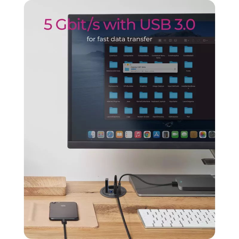 ICY BOX IB-HUB1403 USB 3.2 Gen 1 (3.1 Gen 1) Type-A 5000 Mbit/s Black